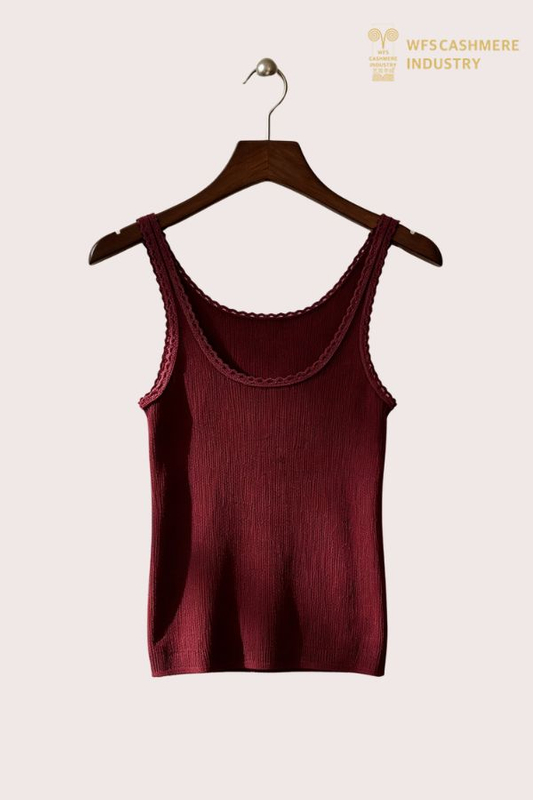 100% Cashmere Wide Strap Camisole, 18GG S2701