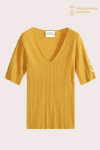 Premium Summer Cashmere V-Neck Pullover | Lightweight Knit OEM