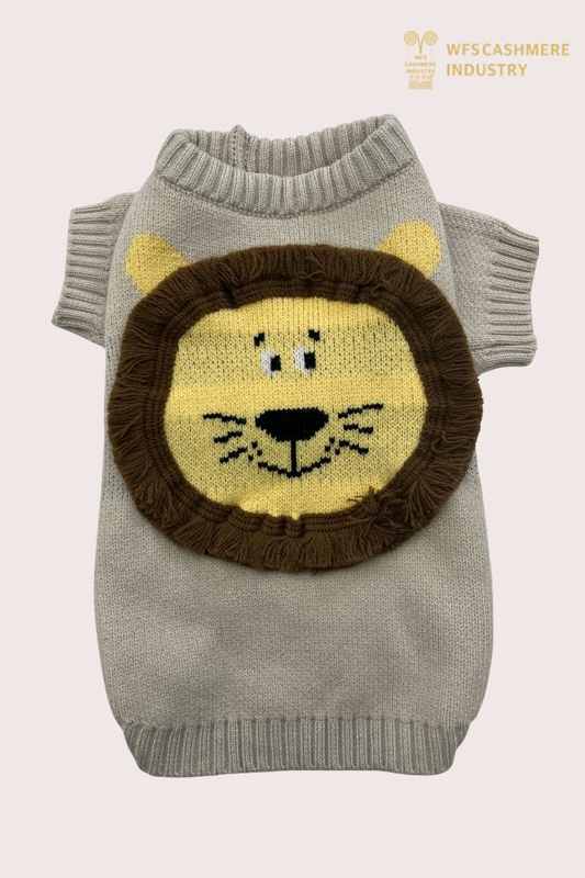 7GG Pet Sweater with Lion Intarsia OEM 