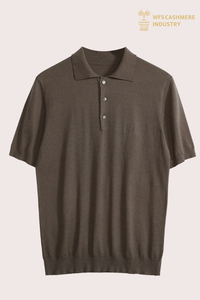 Premium Men's 16GG Silk-Cotton Blend Knit Polo