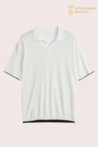 Premium Men's 16GG Pure Cotton V-Neck Polo