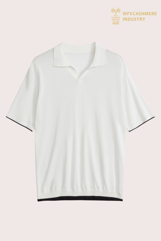 Premium Men's 16GG Pure Cotton V-Neck Polo
