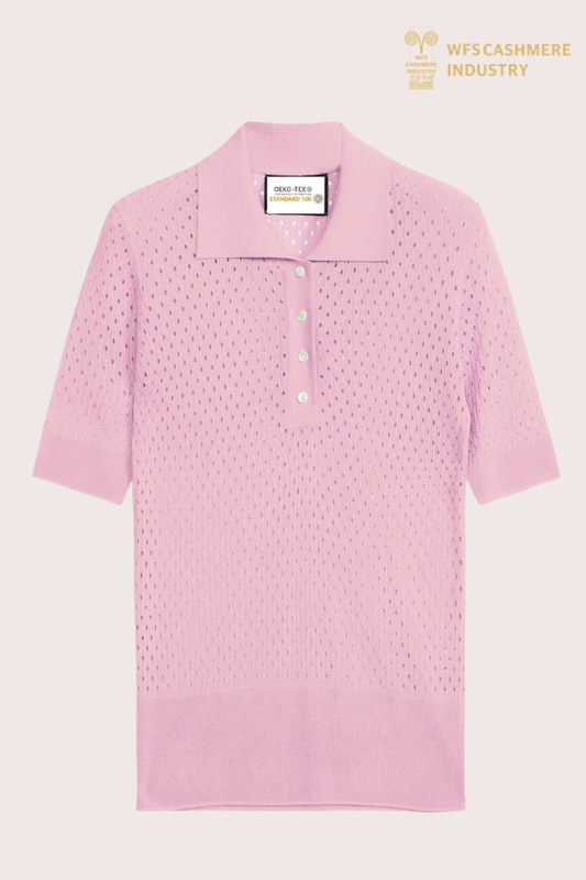 Premium Silk-Cashmere Pointelle Polo | Resort Wear OEM