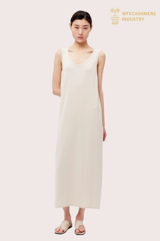 Women's Luxury Sleeveless Leisure Knit Long Dress | Loungewear OEM Manufacturer