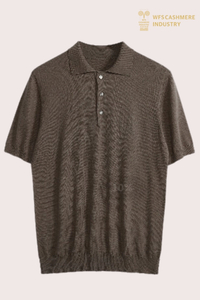 Premium Men's Silk-Cotton Knit Polo | Luxury Summer OEM