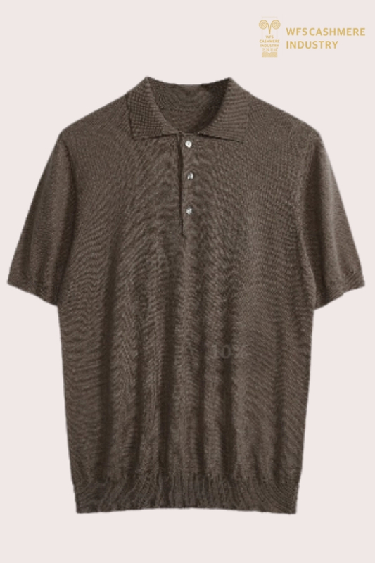Premium Men's Silk-Cotton Knit Polo | Luxury Summer OEM