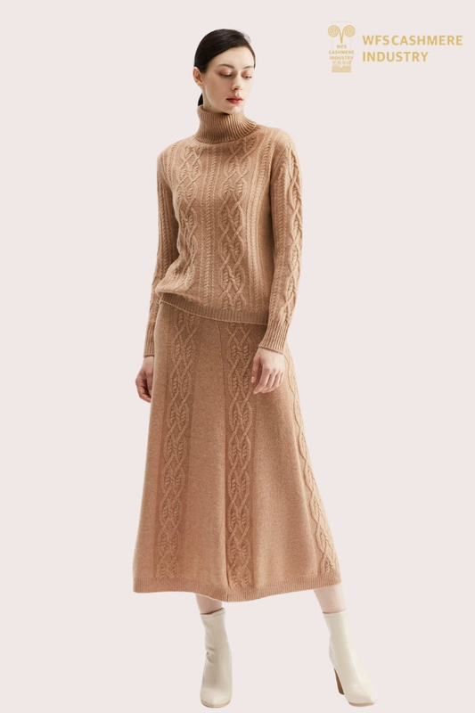 Premium Cable Knit Sweater & Skirt Co-ord Set | 7-Gauge OEM