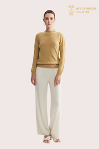 Seamless 3D Knit Cashmere Sweater | Graphic Pattern OEM