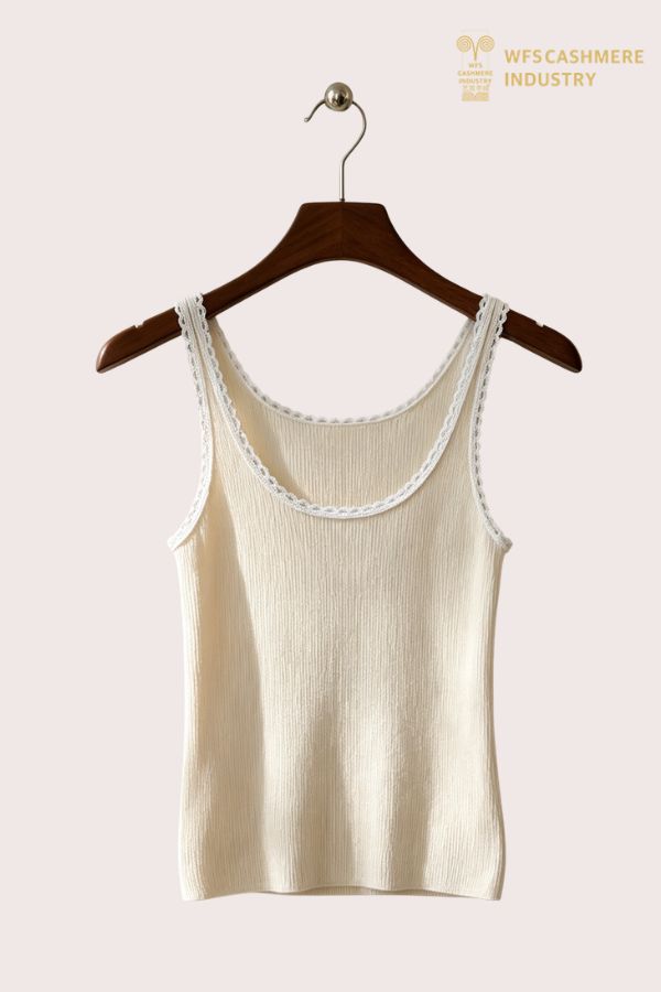 100% Cashmere Wide Strap Camisole, 18GG S2701