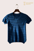 100% Cashmere Striped Short Sleeve Crew Neck Top, 12GG S2612