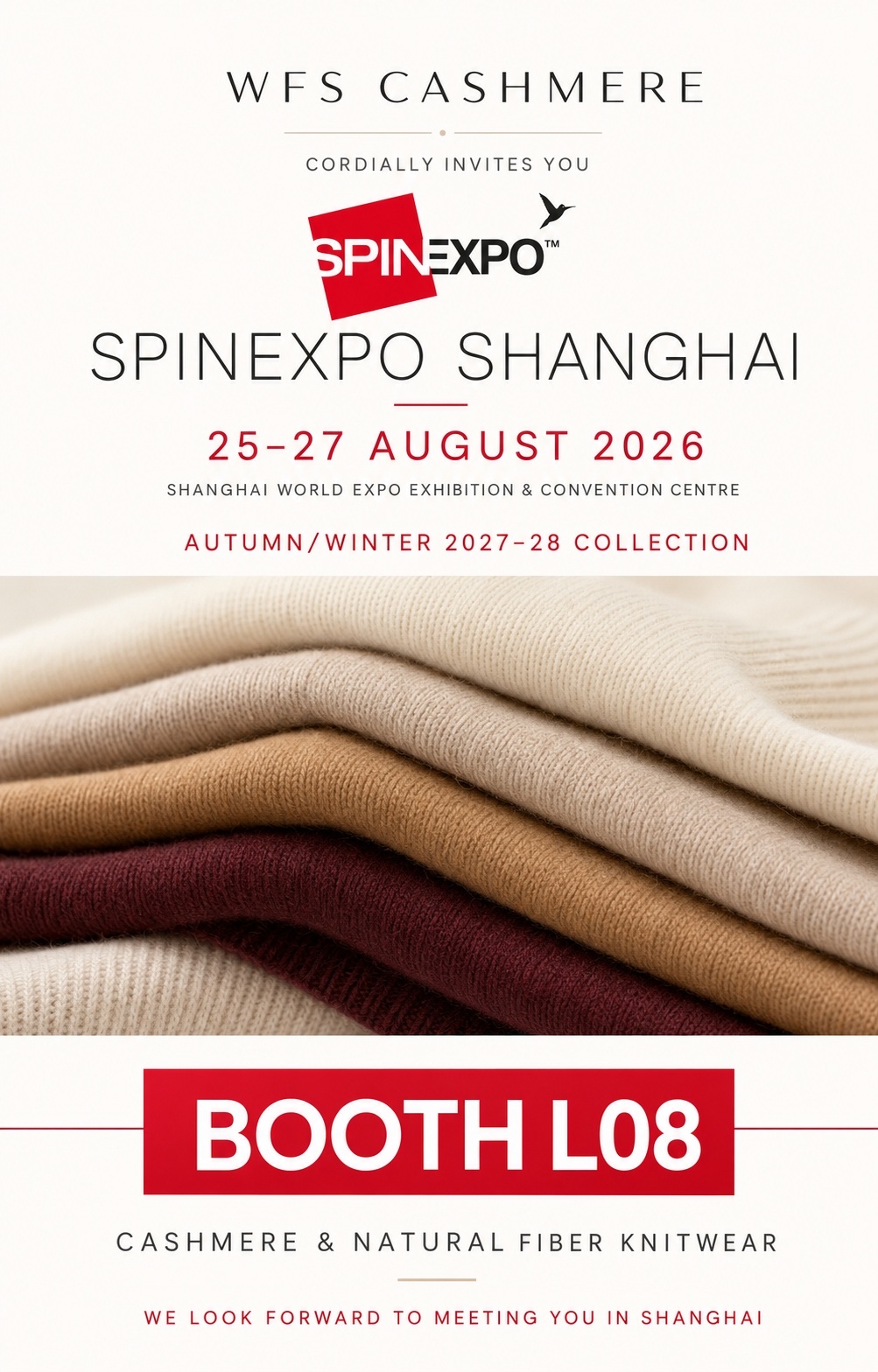 WFS Cashmere at Spinexpo Shanghai 2026 — Meet Us at Booth L08