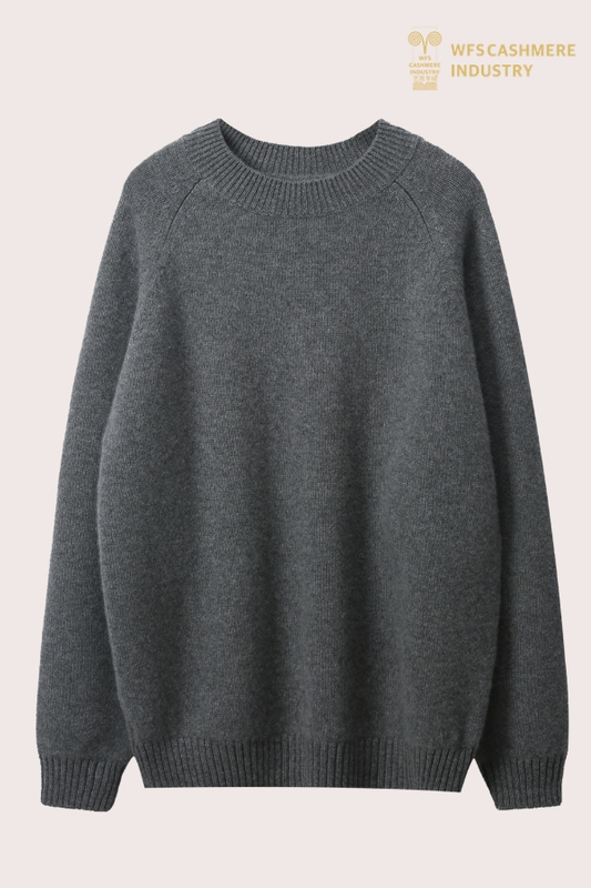 Premium Men's Heather Grey Crew Neck Jumper | Cashmere OEM