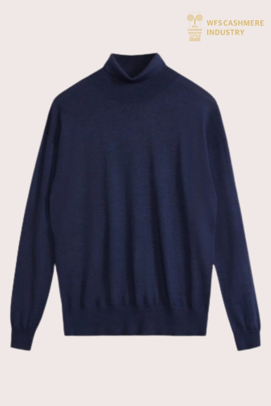 Premium Men's Merino Wool High Neck Pullover | Knitwear OEM