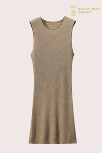 Women's Minimalist Sleeveless Crew Neck Knit Dress | Versatile Capsule OEM Manufacturer