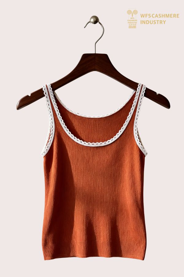 100% Cashmere Wide Strap Camisole, 18GG S2701