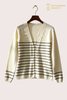 100% Cashmere Open Front V-Neck Cardigan, 12GG S2620