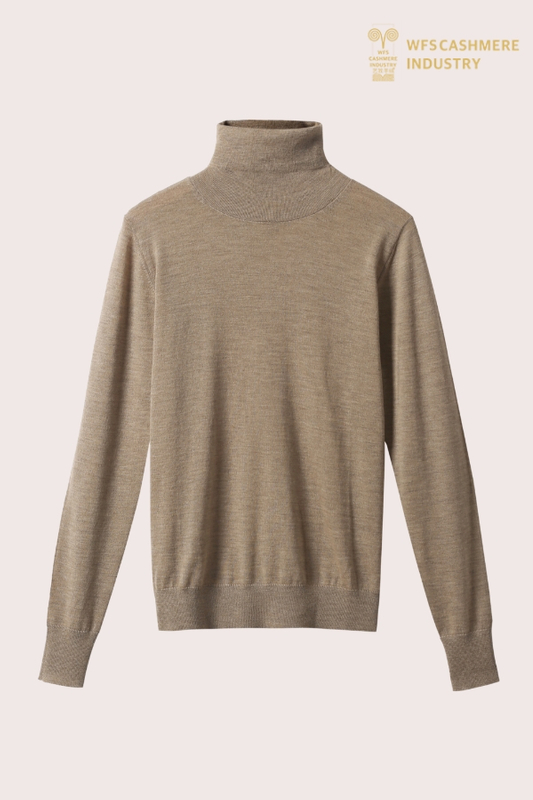 Premium Men's Chunky Pure Cashmere Turtleneck