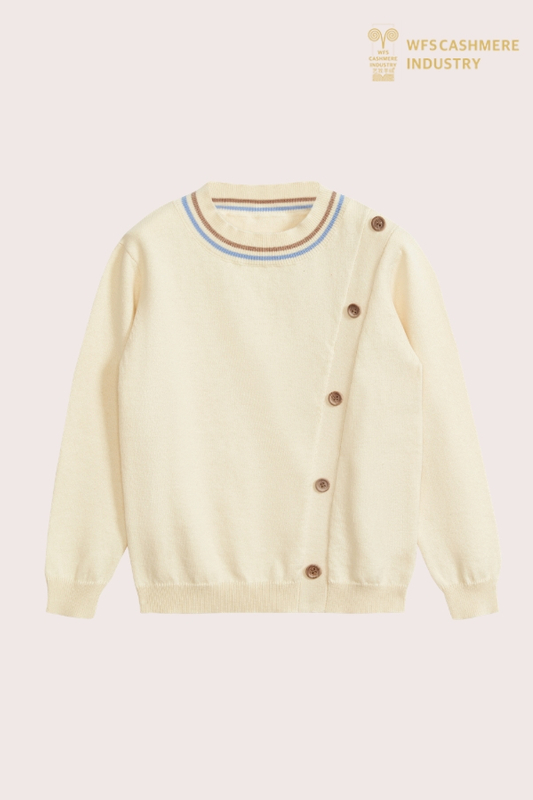 Boy's Premium Cotton Cashmere Pullover Sweater | Durable Kids Knitwear OEM Manufacturer
