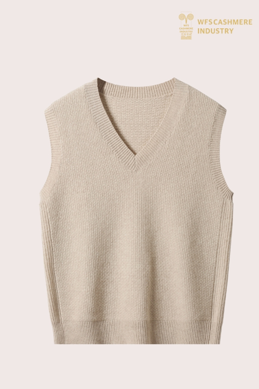 Premium V-Neck Sweater Vest OEM | Cashmere Knitwear Factory