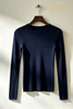 Silk Cashmere Blend Langmou Crew Neck Top, 16GG FW2703