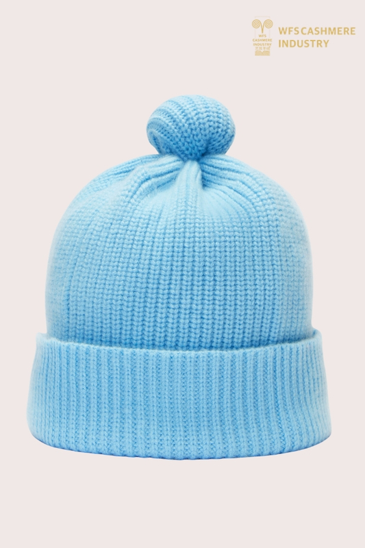 Premium Pure Cashmere Ribbed Pom-Pom Beanie | Tilbeh&oslash;r OEM