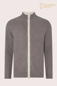 Men's Cashmere Zip Cardigan OEM