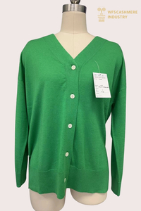 Classic Women's Pure Cashmere V-Neck Button Cardigan | Premium Knitwear OEM/ODM Factory