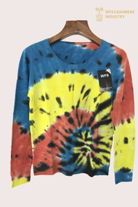 Premium Artisanal Tie-Dye Cashmere Sweater | Custom Dye OEM