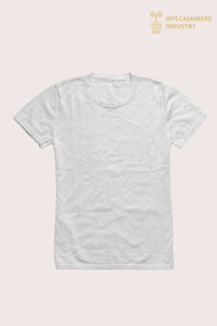 Premium 16-Gauge Cotton-Cashmere Knit Tee | Fine Knit OEM