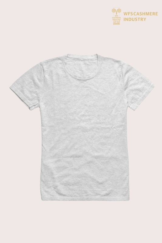Premium 16-Gauge Cotton-Cashmere Knit Tee | Fine Knit OEM