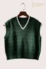 100% Cashmere Cable Knit V-Neck Sweater Vest, 7GG S2604
