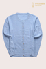 Classic 12GG Pure Cashmere Cardigan with Metal Buttons | Women's OEM Knitwear