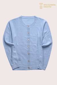 Classic 12GG Pure Cashmere Cardigan with Metal Buttons | Women's OEM Knitwear