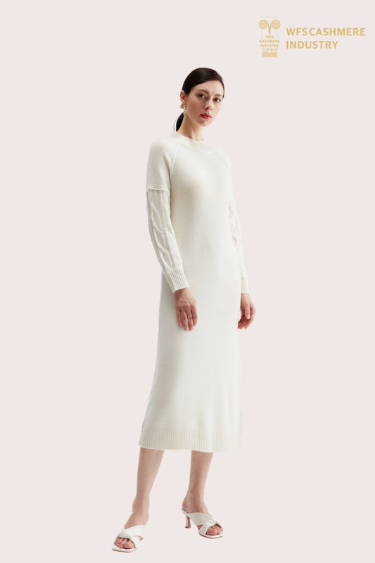 Luxurious 100% Cashmere Knit Dress | Premium Knitwear OEM